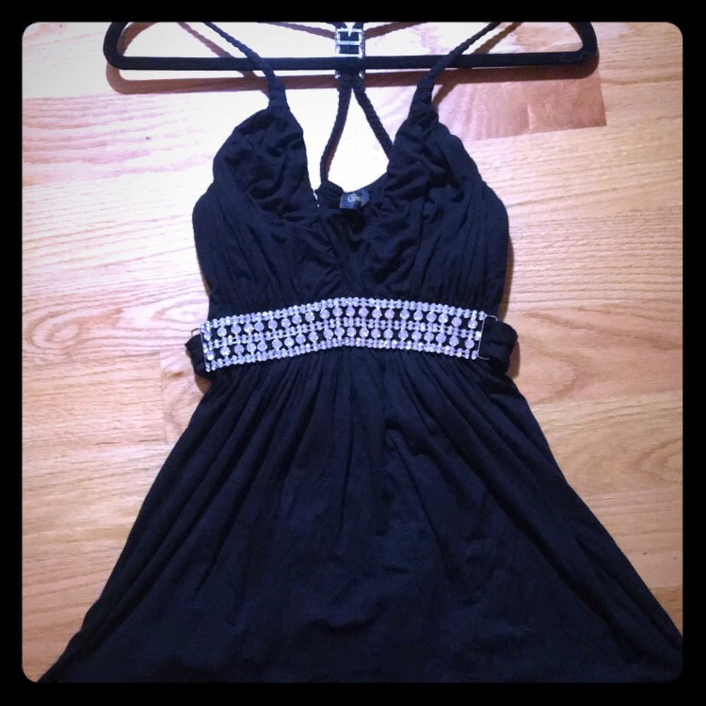 XL Formal Tank Top with crystal embellishments